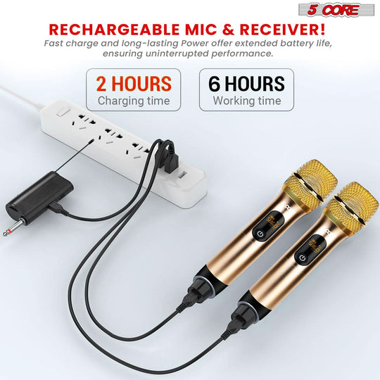 Experience uninterrupted performances with our rechargeable microphone, designed for a quick and efficient charge