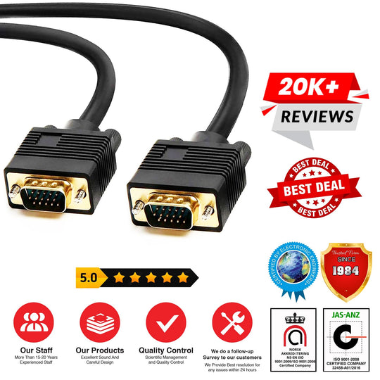 We give the best SVGA VGA cord in the market