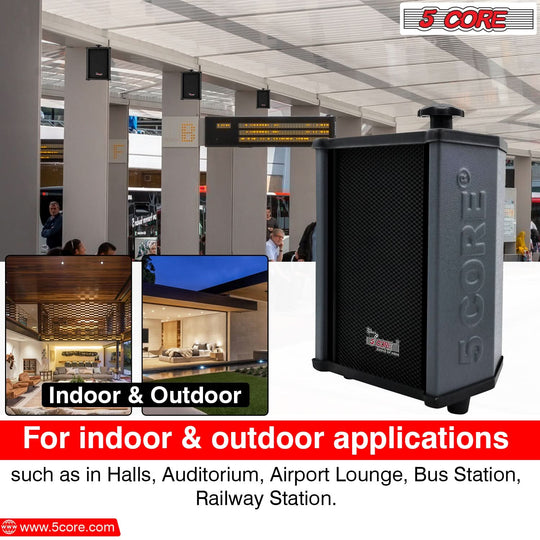 Our wired speaker can be used for indoor and outdoor purposes