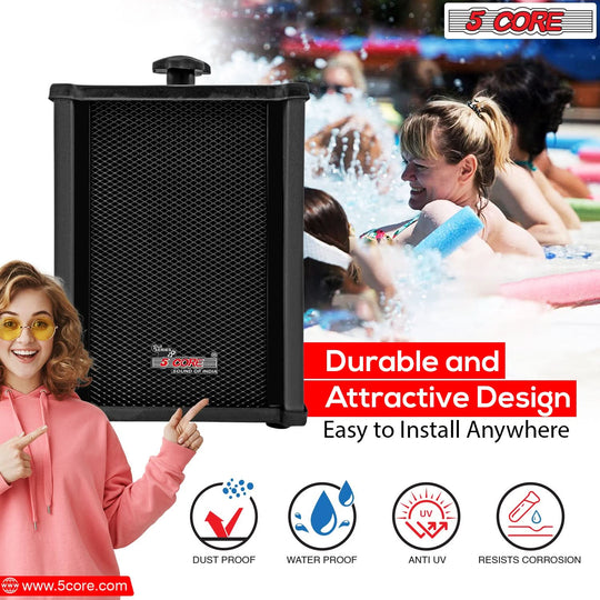 The waterproof subwoofer has durable and attractice design