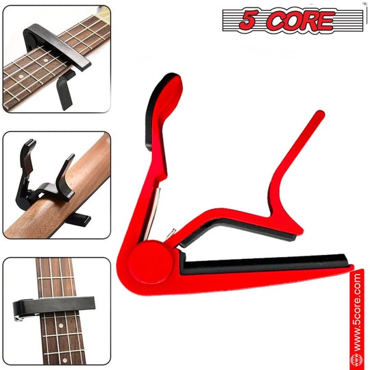 Acoustic Electric Guitar Capo: 5 Core pair of capos for banjo, mandolin, and ukulele.