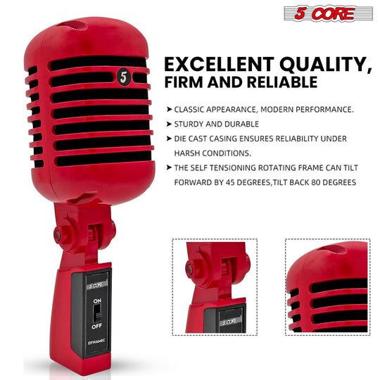 Microphone for recording music with studio-quality sound, noise isolation, and versatile compatibility for instruments and vocals