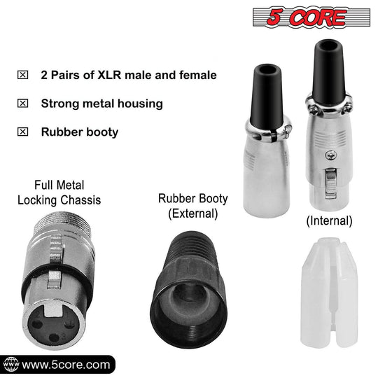 Professional 3-pin XLR connector for high-quality audio equipment connections