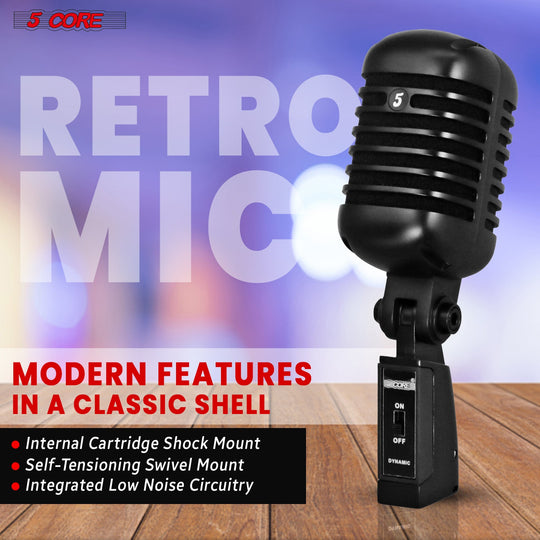 Vintage microphone with retro design and high-quality sound, ideal for performances, recordings, and collectors