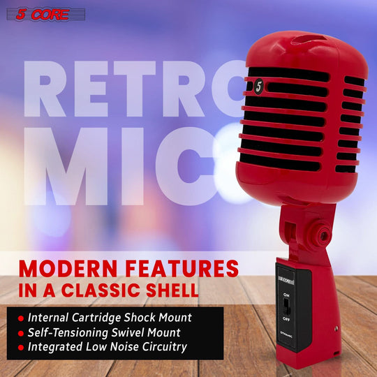 Vintage microphone with classic design and premium audio quality, perfect for retro-style performances and recordings